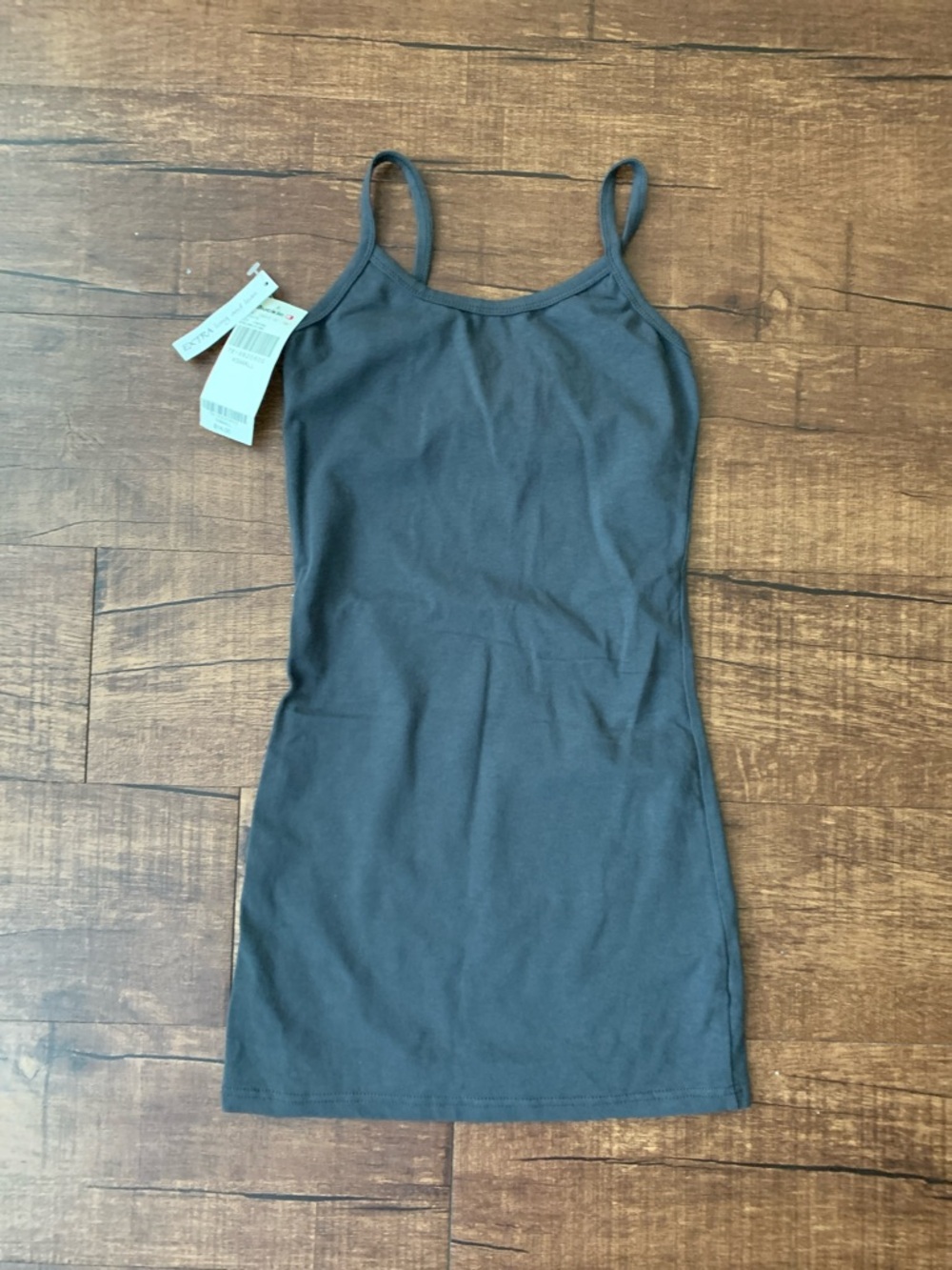 BKE dark grey long lean tank